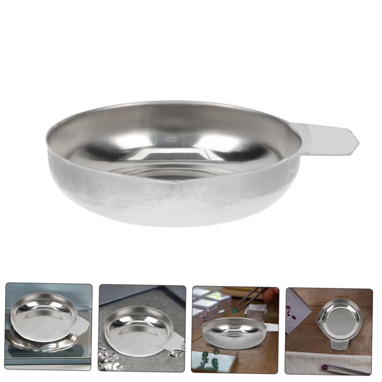 FUNOMOCYA Electronic Scale Tray Jewelry Scale Digital Weighing Pan Sturdy Stainless Steel Accurate Weighing