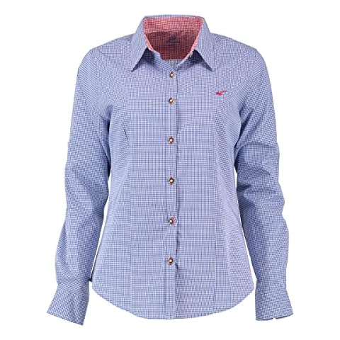 OS Trachten Damen Bluse Langarm Trachtenbluse Cover