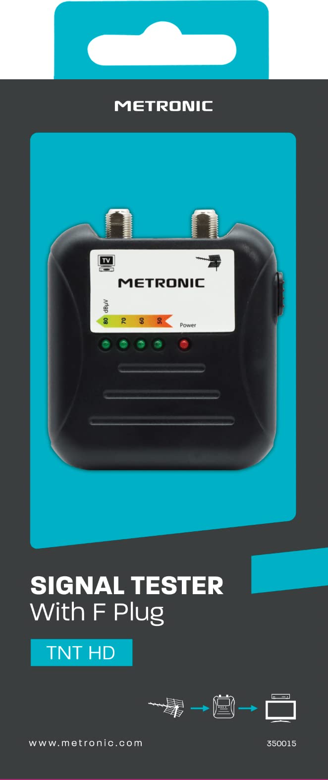 METRONIC Puntatore antenna TNT a spina F - Tester segnale TNT - Metronic 350015