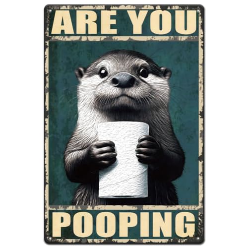 SUPERDANT Carteles de metal retro de papel higiénico decoración de pared de hierro Letreros de Estaño rectangulares para sala de estar cocina baño baño hogar arte de pared 30 cm x 20 cm