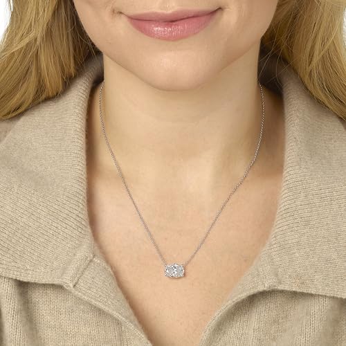 IGI Certified 1/3 to 3 Carat Oval Lab Grown Diamond Horizontal Solitaire Pendant Necklace for Women I 14k Gold Necklace (G-H, VS1-VS2, cttw) 16 to 18 Inch Long Adjustable Chain2