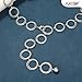 SUOSDEY Silver Waist Chain Belt for Women,Fashion Metal Adjustable Chain Belts for Dresses