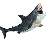 Large Shark Toys Megalodon 10.6”, Realistic Shark Toy Figures, Megalodon Shark Figurine, Large Deep Sea Creature Plastic Hand-Painted Ocean Animal Model Playset for Bath Toy, Cake Topper, Collection