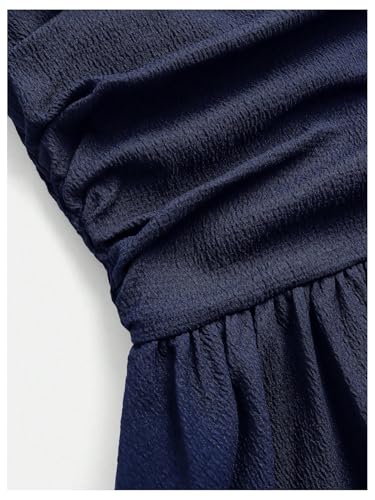 Image of SHENHE Girl's Smocked Ruched A Line Swing Dress Layered Tie Shoulder Flowy Cami Short Dress