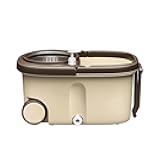 WHSDBPXP 360 Degree Rotatable Stainless Steel Basket Microfiber Pads Cleaning Floor Mop Bucket