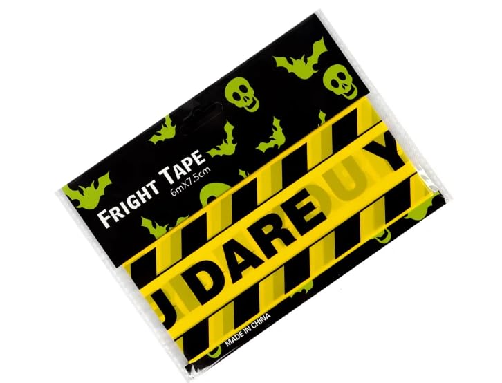 Haunted House Decoration Warning Caution Tape Keep Out Fright Barrier Tapes Zombie Supplies Horror Party Outdoor Crossing Crime Scene Decorate Day of The Dead Festival Supplies Indoor Decor
