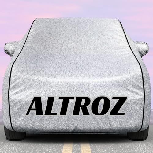 Image of Kings of Cover New Silver 100% Waterproof Altroz Car Cover | Polyester Car Body Cover for Rain & Sun | UV Protection, Dustproof, Scratch Resistant, Windproof, Heat Resistant, Custom Fit
