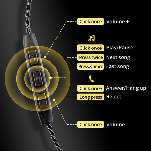 Image of CCZ Melody USB C Headphones Wired Type-C in Ear Monitor, Professional USB C Wired Earbuds Gaming Earphones with 1BA 1DD Patent Ear fins Ear tips for Singer Musician Stage (Clear Purple, USBC-With Mic)