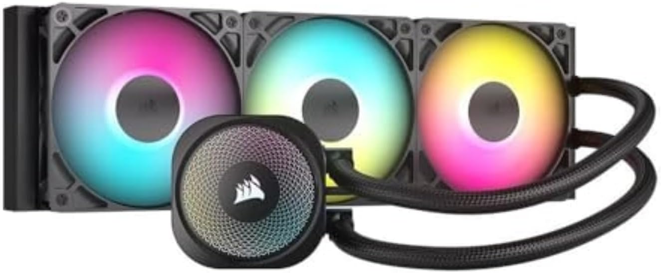 CORSAIR Nautilus 360 RS ARGB Liquid CPU Cooler – 360mm AIO – Low-Noise – Direct Motherboard Connection – Daisy-Chain – Intel LGA 1851/1700