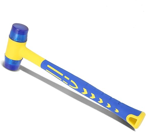 Martillo de goma de nailon de doble cabeza de 1.181 in, mazo de metal, multiuso, doble cara y ligero, martillo suave para decoración del hogar,