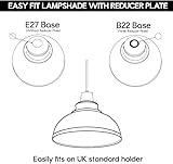 LEDSone Industrial Ceiling Pendant Light Shades, Retro Vintage Style Curvy Dome Shaped Pendant Lamp Shade for Pendant Ceiling Lights (Brushed Copper) - Image 8