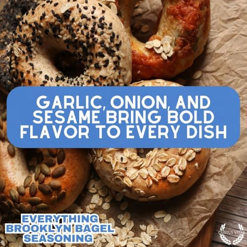 Gustus Vitae Everything Bagel Seasoning | Gourmet Spice Mix | Artisanal Seasoning | Non GMO, Made in USA | 1.9 oz | All Natural | Small Batch | Magnetic Tin |