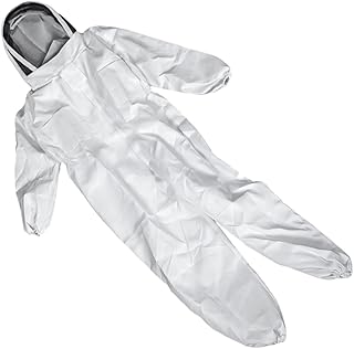 Terno De Apicultura Jaqueta De Apicultura Jaqueta Branca Roupa Branca Terno De Abelha Terno De Apicultor Com Capuz Apicultura Pano Protetor De Apicultor Confortável Protetor De GANAZONO