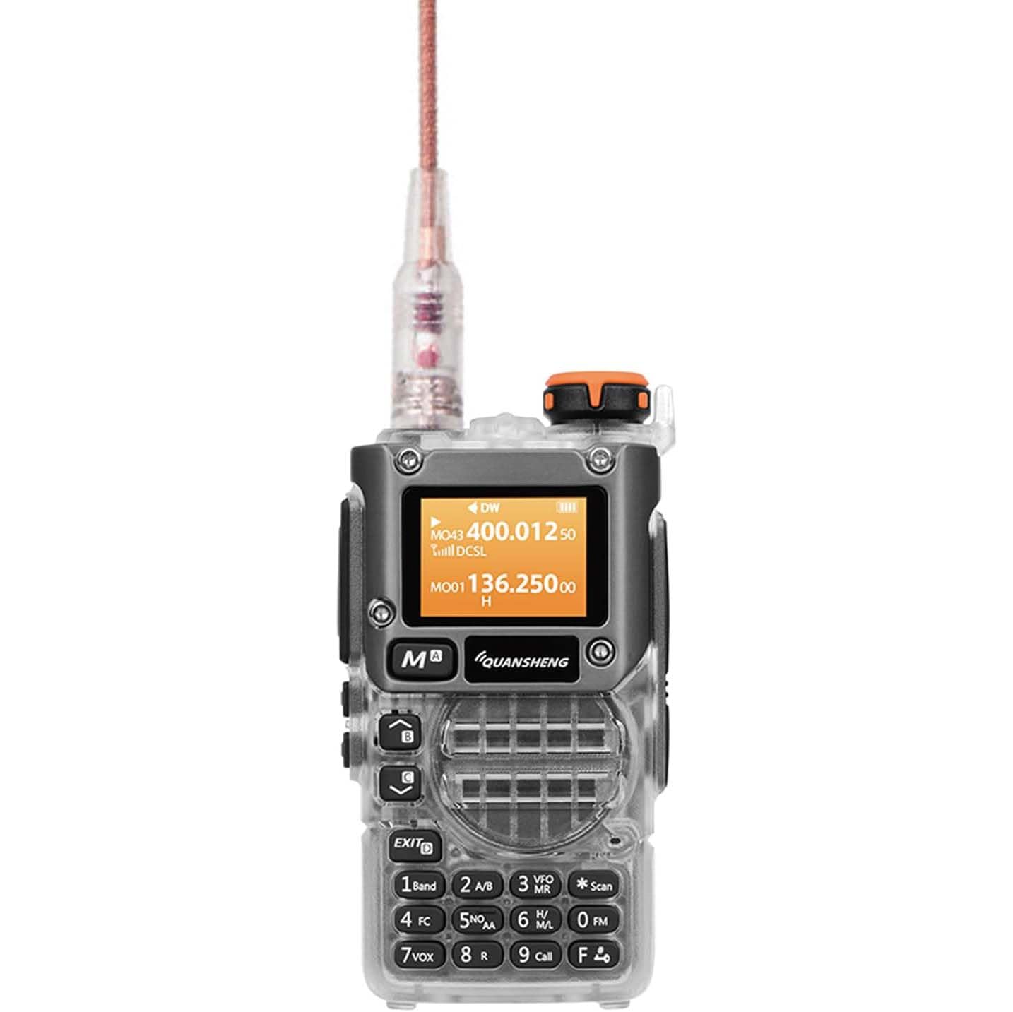 UV-K6 UV-K5(8) Ham Radio Long Range Walkie Talkies AM FM Dual Band Transceiver Two Way Radio NOAA Weather Type C Charge Handheld Radio (1 Pack)