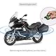 EASYGUARD EM211 2-Wege-Motorradalarmsystem mit Fernstart, Schocksensor, Neigungs- und Bewegungsmelder, DC12 V, LCD-Display