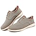 VILOCY Men's Wide Casual Dress Oxfords Business Shoes Fashion Sneakers Mesh Breathable Comfortable Walking Shoes Khaki,EU46