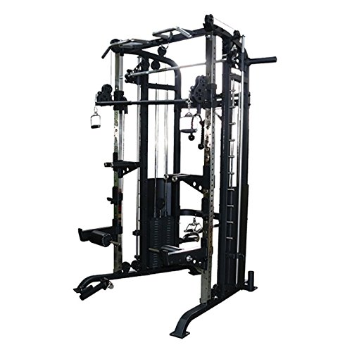 Primal Strength Stealth Commercial Fitness Elite Power Rack/Smith Machine/Functional Trainer Ultra System. Matte Nero