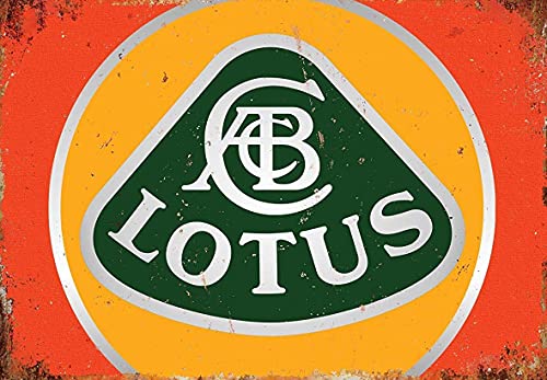 Lotus Car Vintage Tin Sign - Metal Decor - 8x12 Inches, Metalsign05