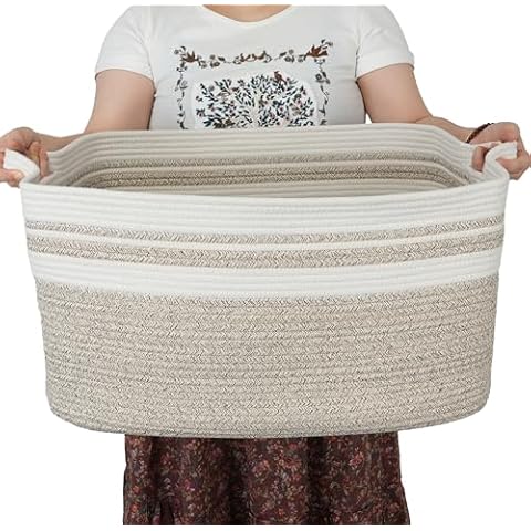 XUANGUO Large Cotton Rope Basket Cover