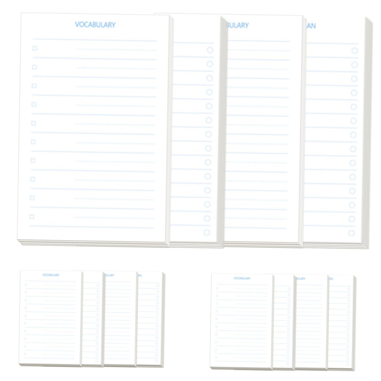 Angoily 2 Pièces Mots Portable Petits Blocs Notes Colorés avec Pages Lisses pour Mémos et Plans Étude Pratique pour Étudiants