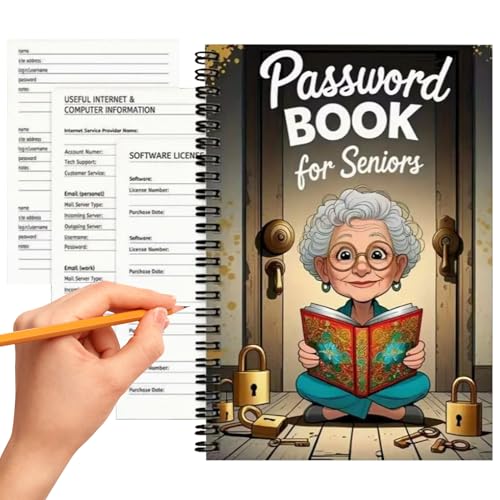 zjhukfmc Cuaderno en espiral, cuaderno de primavera con patrón de dibujos animados para ancianos, planificador de 72 páginas para notas de campo de derecho de trabajo, estudio, estudio, profesores