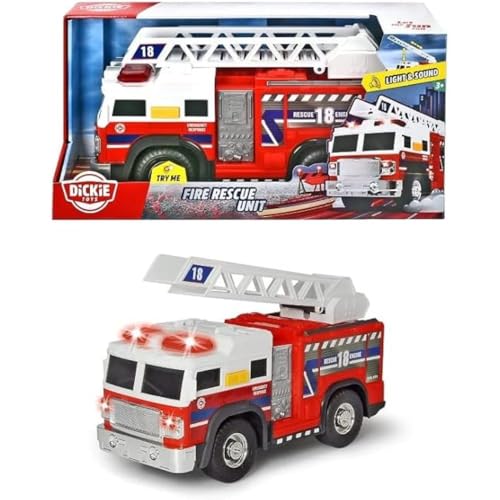 Dickie Toys - Fire Rescue Unit – 30 cm großes Feuerwehrauto mit...