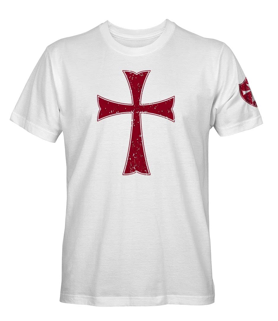 Fantastic TeesKnights Templar Crusader Cross Men's T Shirt
