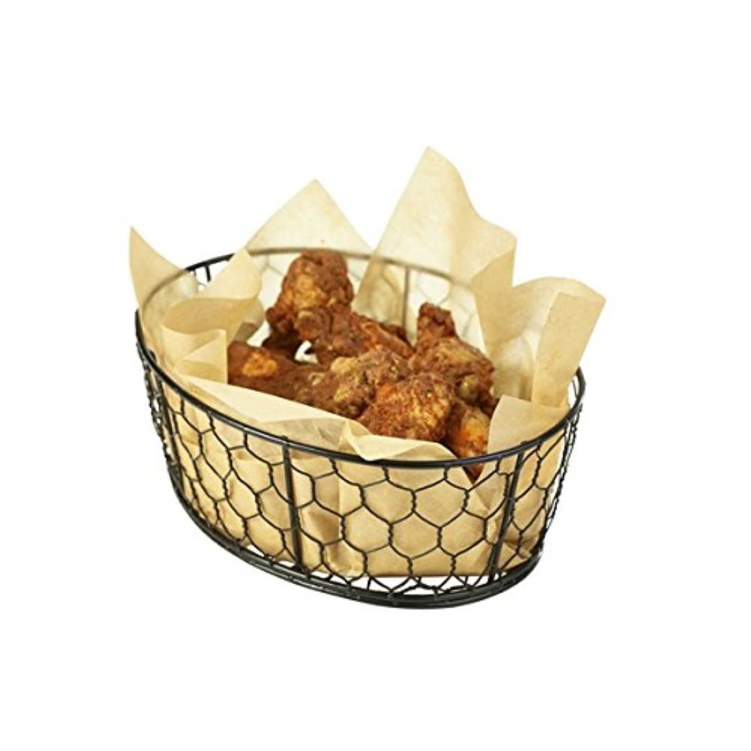Genware NEV-WB2317BK Wire Basket, 23 cm x 17 cm x 10.5 cm, Black