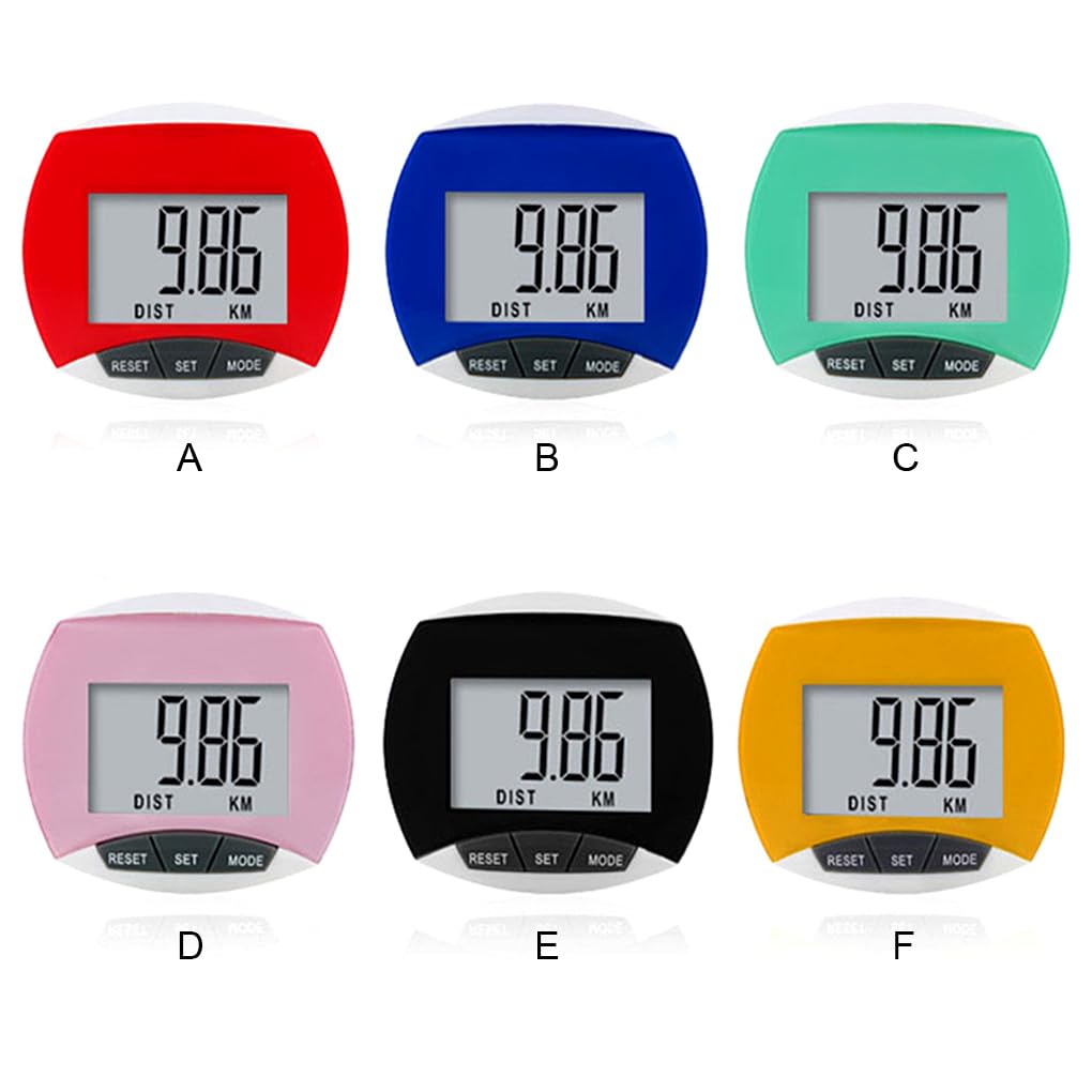 Elektroniczny licznik kroków z wyświetlaczem LCD liczenie kalorii mały cyfrowy krokomierz fitness jogging piesze wędrówki na świeżym powietrzu czerwony