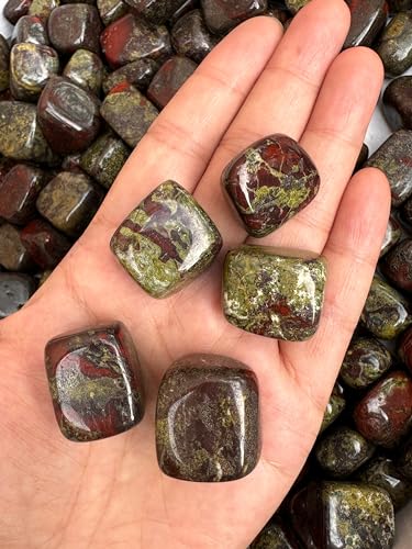Image of 1 /2 LB Dragon Blood Jasper Tumbled Stones, Polished Dragon Blood Jasper Gemstone, Dragon Blood Jasper Healing Crystals (Dragon Blood Jasper)