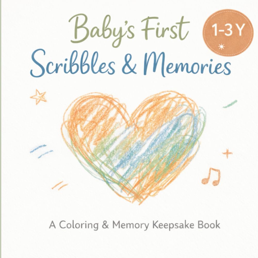 Baby's First Scribbles and Memories Book: A Coloring and Memory Keepsake