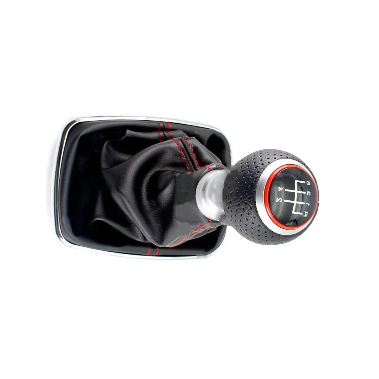 Rasfhyg One Color Gear Shift Knobs Compatible With Vw For Jetta For Mk4 For Bora 1998-2006 Car Styling 5 For Speed 12Mm Car Gear Shift Knob Red Interior Replacement Parts