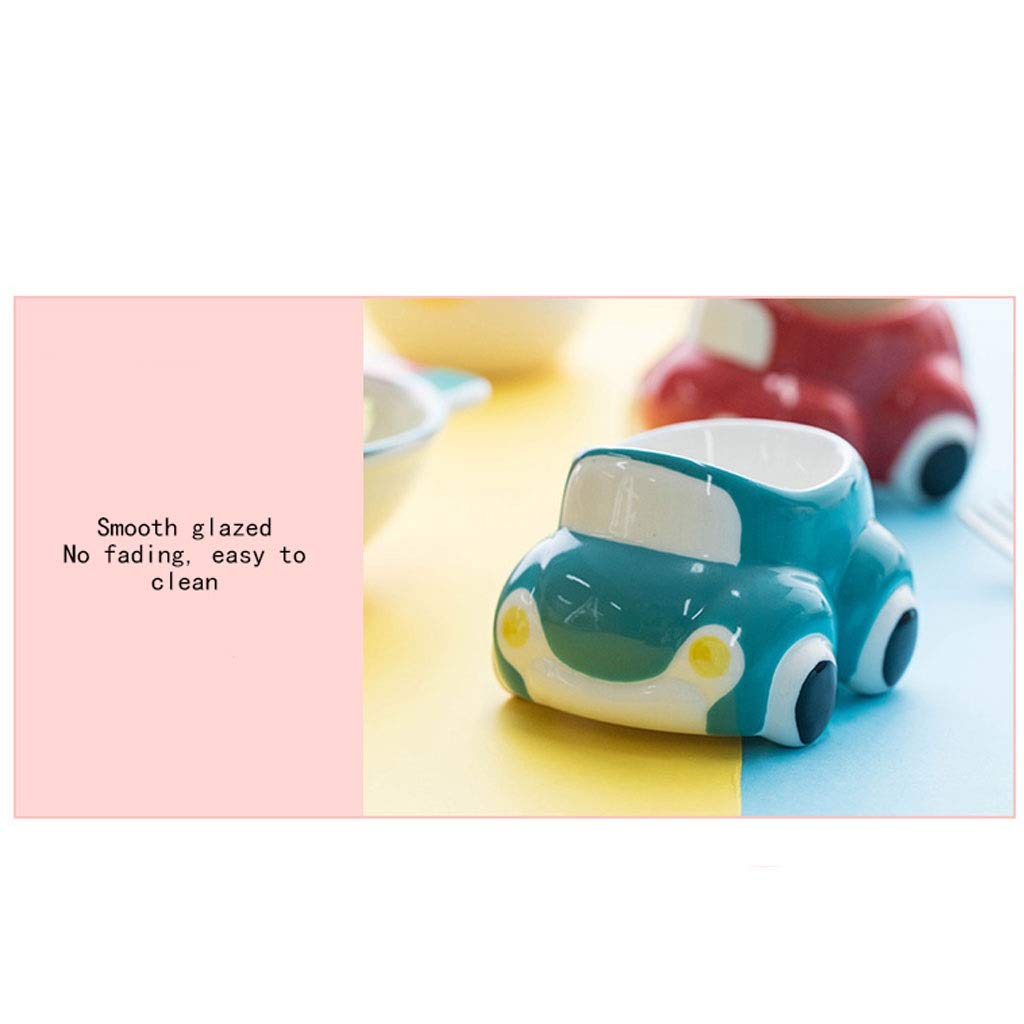 Fouet de cuisine COQUETIER mignon doux en céramique bouillies coquetier for le petit déjeuner Brunch forme de voiture Fouets pour la cuisine (Color : Natural)