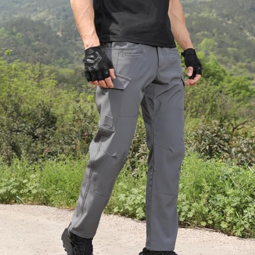 Green Tactical Pants for Men Casual Lightweight Cargos Sweatpants with Pockets Slim Fit Hiking Outdoor Trousers4