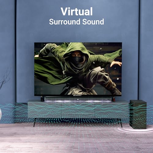 Image of ZEBRONICS Juke BAR 9600 Dolby Atmos Soundbar, 300 Watts, Virtual Surround Sound, Soundbar with Quad Driver, 6.5 inch Subwoofer, Bluetooth v5.3 | HDMI (ARC) | Optical | USB | AUX