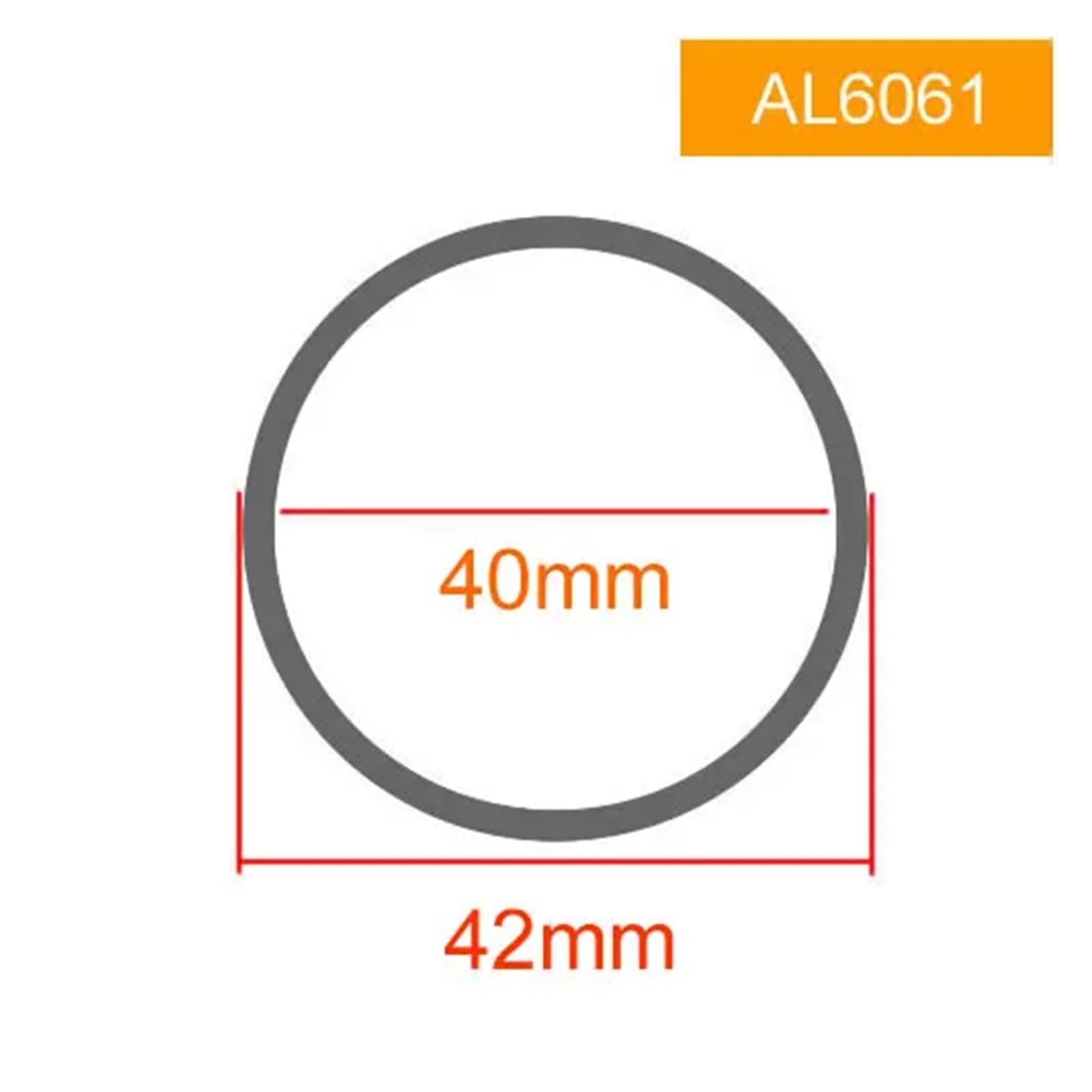 Tubo In Alluminio Per Lavor Tubo tondo in alluminio 6061 Diametro esterno 42 mm Parete interna 18-40 mm Tubo in alluminio dritto rigido da 1 mm a 5 mm Parete spessa sottile(OD42 ID34,500mm)
