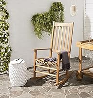 SAFAVIEH Hölzernes Outdoor-Stuhl mit Schaukelstuhl, Teak