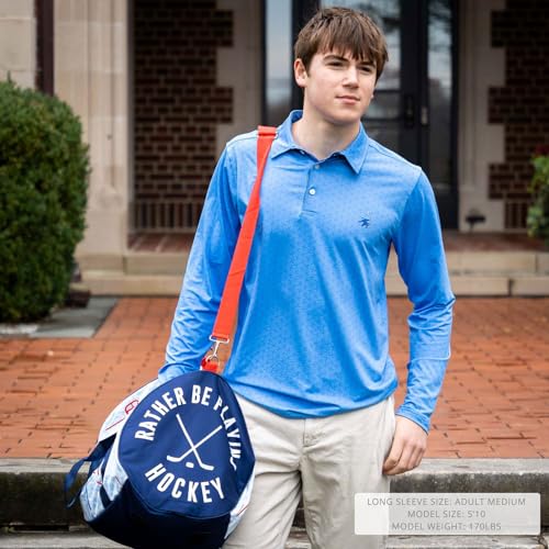 ChalkTalkSPORTS Hockey Long Sleeve Polo Shirts | Hockey Performance Polo | Youth & Adult Sizes4