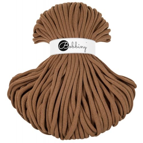 Bobbiny Corde Macramé Tressée Jumbo 9mm (Caramel) 100m