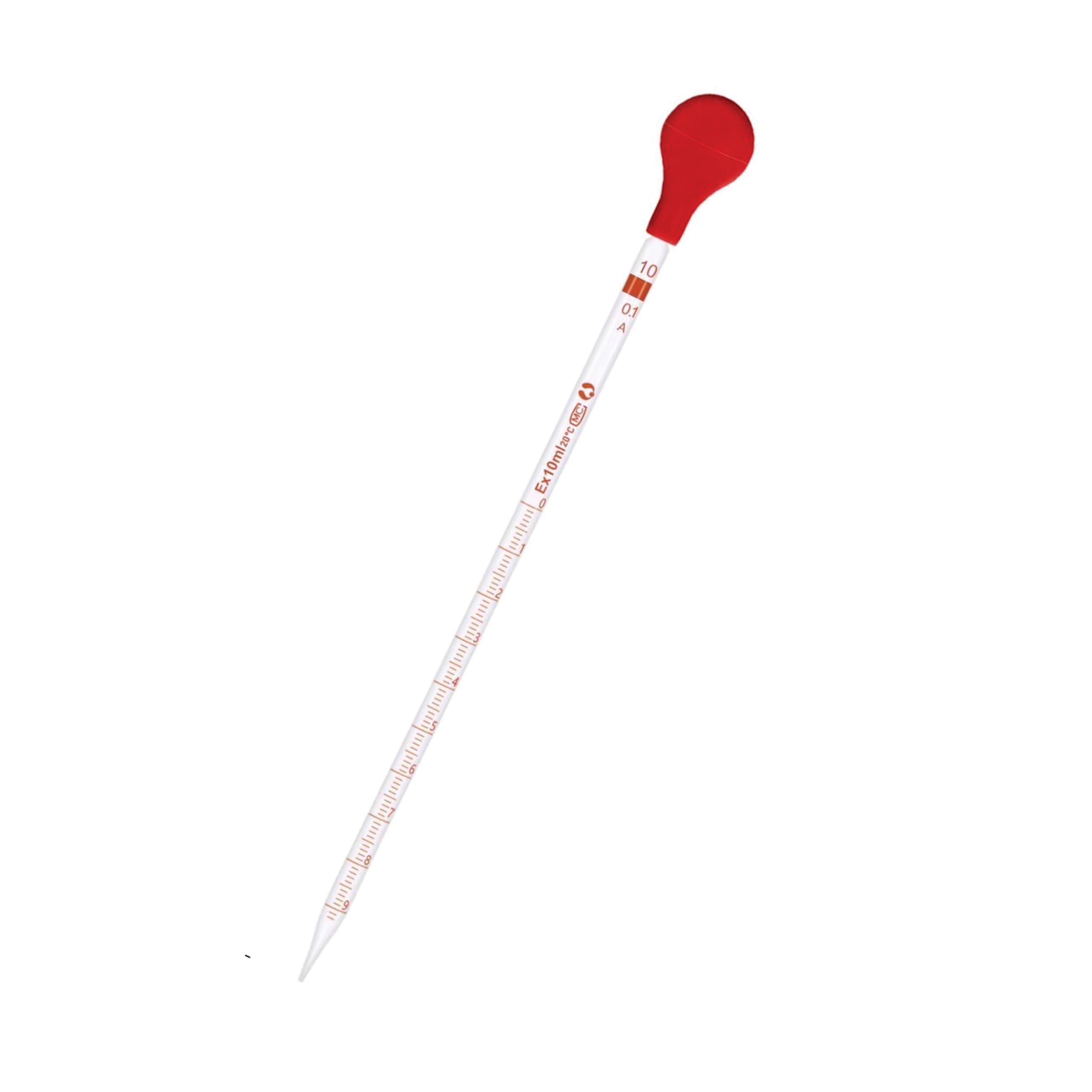 LABXPORT 10ml Glass Graduated Pipettes Droppers with Red Rubber Bulbs – for Lab Laboratory perfume making Cosmetics School College Science Experiments Essential Oils Transfer Liquids Home use-image-27