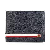 SWISS MILITARY Belfort Navy Mens Genuine Leather BI Fold Coin Wallet