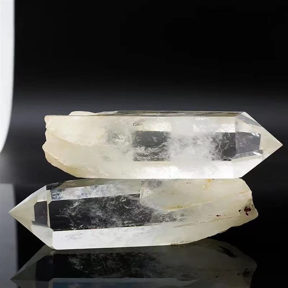 1 Stück natürliche kristallklare Spitze zur Dekoration, 200–500 g, wunderschöner Kristall ERTEYIN (Color : 320g-370g)