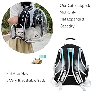   Cat-Backpack-Carrier-Expandable-Ventilate-Transparent-Pet-Dog-Backpack-for-Large-Cats-Hiking-Travel-Outdoor-Airline-Approved-Space-Capsule-BackpackBlack