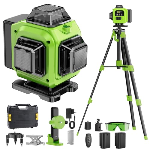 Niveau Laser Chantier Autonivelant 360° x 4, Lazer Niveaux 4D 16 Lignes Laser, Autonivellement et...