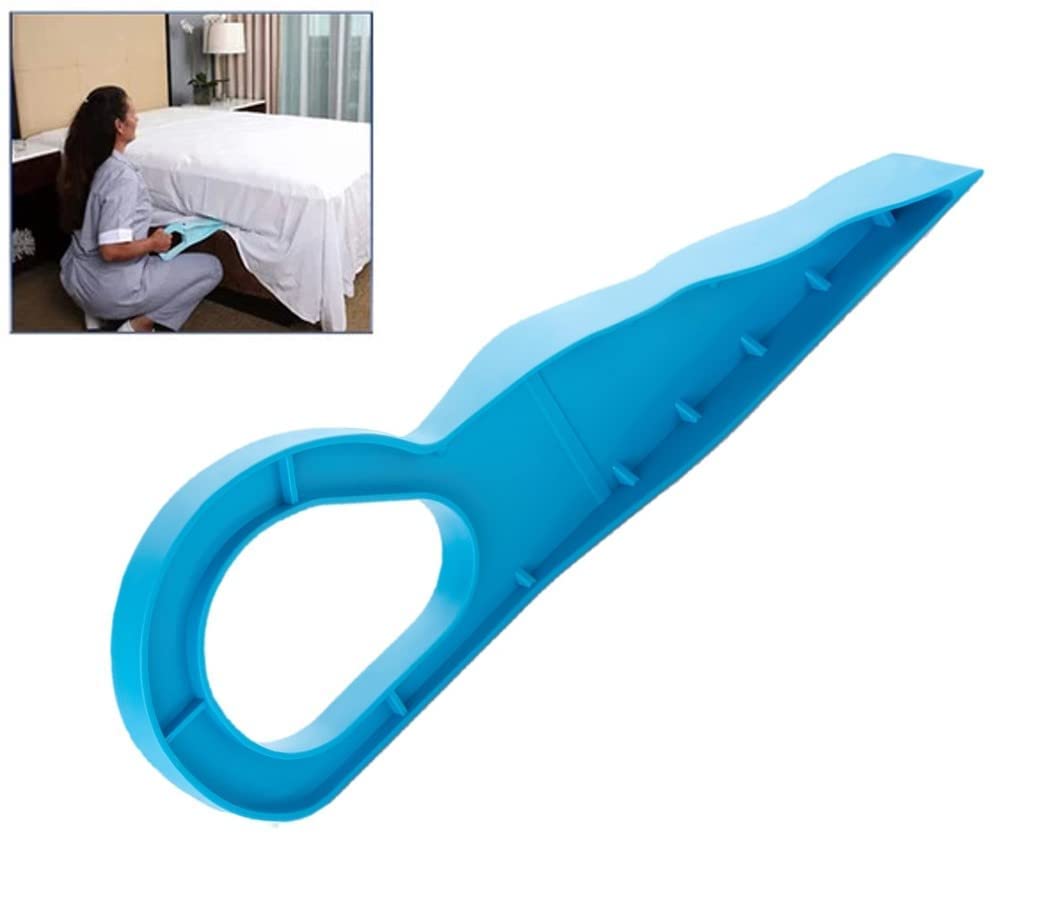 JIA Trading Company Mattress Lifter Tool/Bedsheet Tucker Tool/Bedsheet Mattress Lifter Stand/Bed Making Tool/Bed Making Accessories/Mattress Elevator Wedge (Blue, Pack of 1)