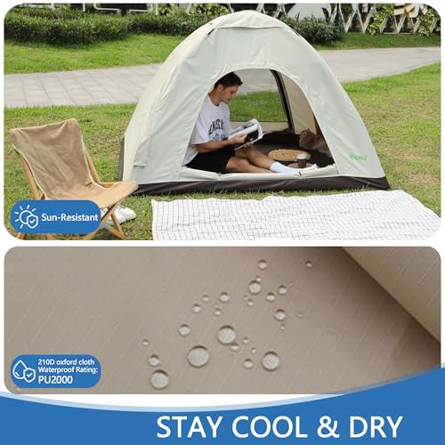 Carpa inflable plegable impermeable 2 personas para camping miniatura 4