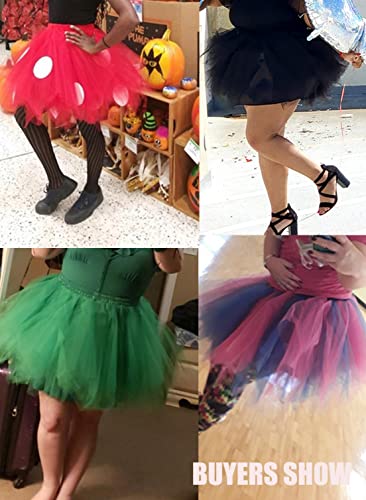 Emondora Women'S Tutu Tulle Petticoat Ballet Bubble Skirts Short Prom Dress Up Hot Pink Size M-Xl thumb #3