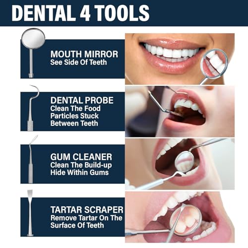 Ceonam Zahnreparaturset - Temporäres Fake Teeth Replacement Kit mit Zahnspiegelwerkzeugen für die temporäre Wiederherstellung von fehlenden & gebrochenen Zähnen Ersatz Zahnersatz – Bild 4