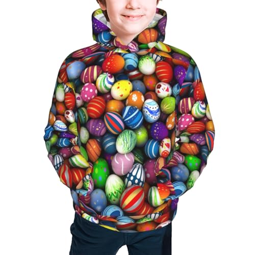 Easter Eggs2 Kids Pullover Hoodies Boys Sweatshirts Girls Athletic Clothes with Pocket2
