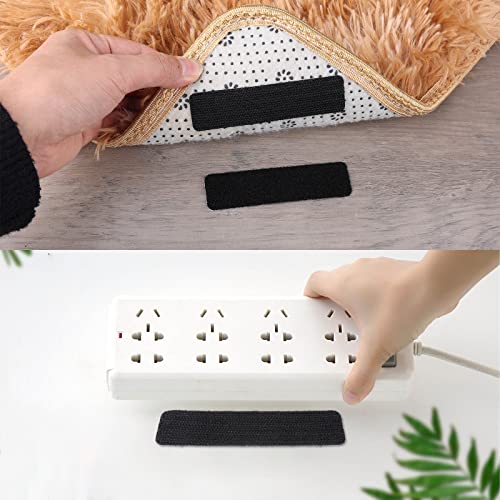 Thinp 20 Sets Hook And Loop Tape, Self Adhesive Hook Loop Strips Heavy Duty Sticky Back Fasteners Tape Strip Fastener For Mounting Hanging Crafting Organization (1X4 Inch) #TOP4